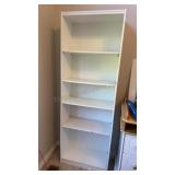 White 5 Shelf Bookcase 25" W x 11.5" D x 71" H