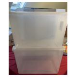 Storage Totes Pair of Clear Storage Totes