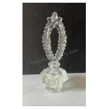 Vintage pressed glass vanity perfume bottle