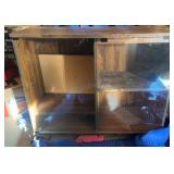 Wheeled Cabinet with Glass Doors Laminated