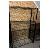 Black Steel Wire 4 Shelf Storage 36" x 14" x 54"