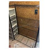 Black Steel Wire 4 Shelf Storage 36" x 14" x 54"