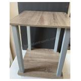 Small Gray Laminate Table 16" W x 19.5" H Square