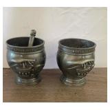 Decorative Mortar and Pestle Set 5" H x 4" R