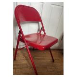 RED Metal Folding Chair