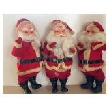 Vintage Santa Dolls Circa 1940-1950 Plastic Faces