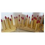7 Vintage Light up 3 Candle Christmas Candelabra
