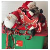 Animated Santa in Sleigh 16" x 17" x 9" D with