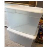 STERILITE Pair of Clear Storage Bins with Lids 73