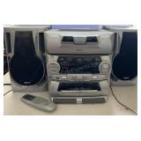GPX STEREO SYSTEM WITH REMOTE 5 CD PLAYER,