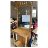 Hall Coat Rack with Mirror, Solid Oak, Project
