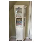 Cabinet with Linens Off White Color 21" W x 12" D