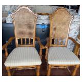 Pair of French Provincial Cane Backed Arm Chairs