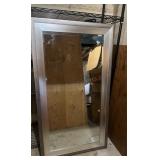 Large Mirror Pewter Colored Finish 31" x 55" x 1"