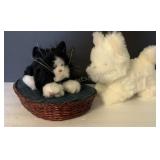 Battery Operated Cat in Basket and Battery