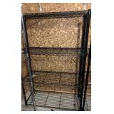 Black Steel Wire 4 Shelf Storage 36" x 14" x 54"