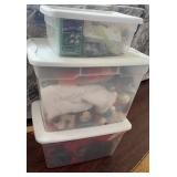 3 Bins of Mystery Christmas Decor