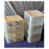 Pair of 4 Drawer Storage Organizers 15 x 13 x
