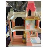 1991 Playskool Victorian Dollhouse With Light Up