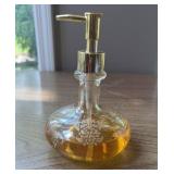 Etched Glass Soap dispenser