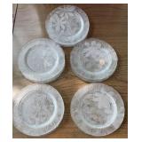 Set of 20 Pressed Glass Salad Plates 8.25 Inch
