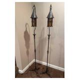 hand-hammered Arts & Crafts wrought iron floor