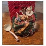 Fitz & Floyd Woodland Santa Compote Dish