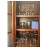 Cabinet of Assorted Bar Glasses