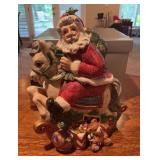 Fitz & Floyd Santa on a Horse Cookie Jar