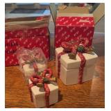 Fitz & Floyd Christmas Bow Boxes