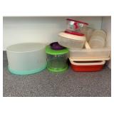 Group of Plastic Kitchen Storage Containers