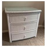 White Wicker Chest of Drawers 23x34.5x33 inches