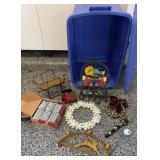Tote of Metal Christmas Decor