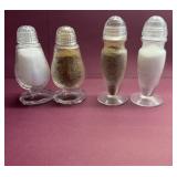vintage Glass Salt & Pepper Shakers