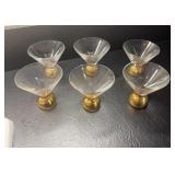 Set of 6 Vintage Martini Glasses