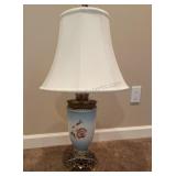 Hand-Painted Floral porcelain table lamp