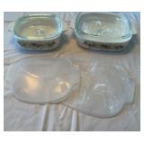 Corning ware Casserole Dishes W/  Lids