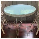 Wrought Iron Patio Side Table 24x20.5 inches tall
