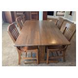 Oak Dining table & Set of 4 Chairs 36x60