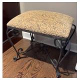 Wrought Iron Vanity Stool 18x22x19 inches tall