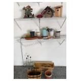 Group of Garden Decor, Pots & Bird Houses