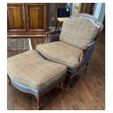 Hancock & Moore Upholstered Chair W/ Ottoman