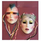 Vintage About face Ceramic Masks