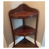 Antique mahogany corner washstand