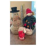 Group of snowmen 3ft tall & more