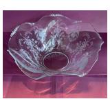 Heisey Etched bowl Orchid  pattern