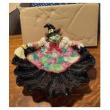 1992 Fitz & Floyd Halloween witch candy dish