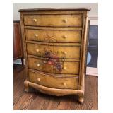 Faux Antique Painted Chest of Drawers 16x27.5x38