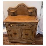 Antique Victorian-era pine washstand 16x31.5x39.5