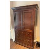 Solid wood TV armoire 23.5x46.5x76 inches tall